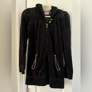 Juicy Couture black and gold hoodie velour